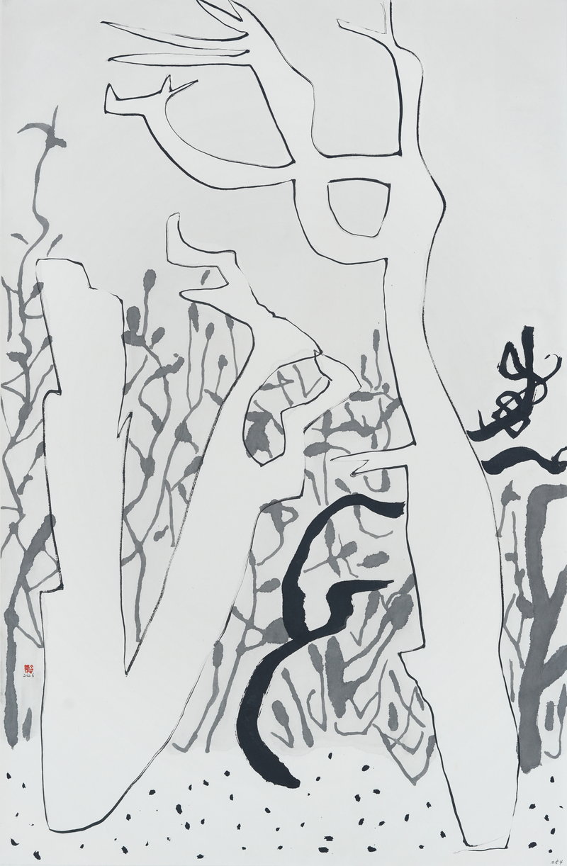 장병언, structure landscape 084, ink_on_paper, painting, 2026